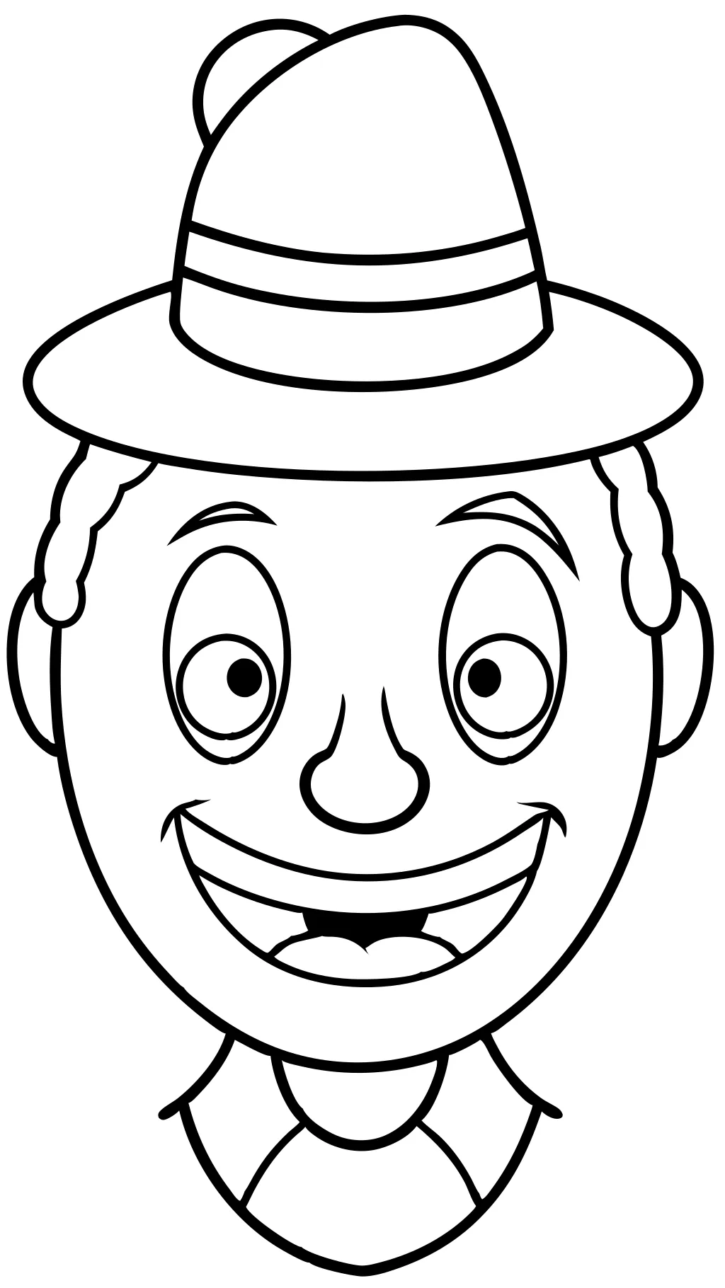 coloriage de visage souriant